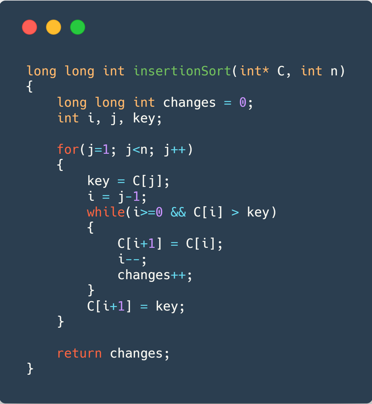 InsertionSortCode